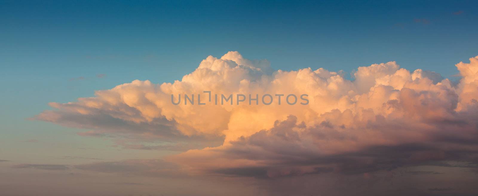 The background of the sky with clouds