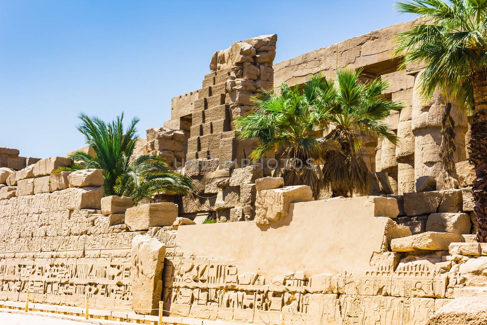 Ancient ruins of Karnak temple in Egypt in the summer of 2012