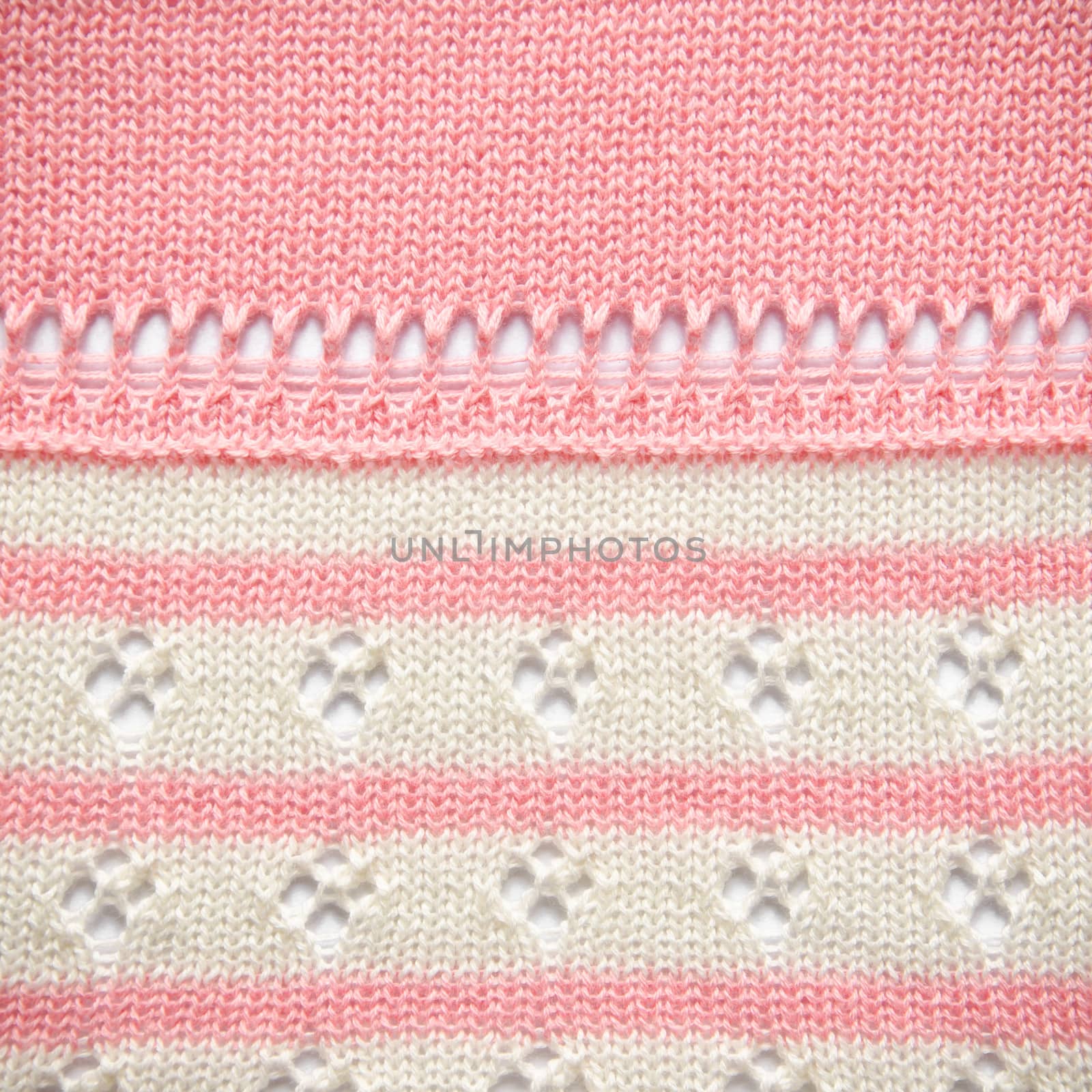 Pink and White Knit Fabric Texture Background