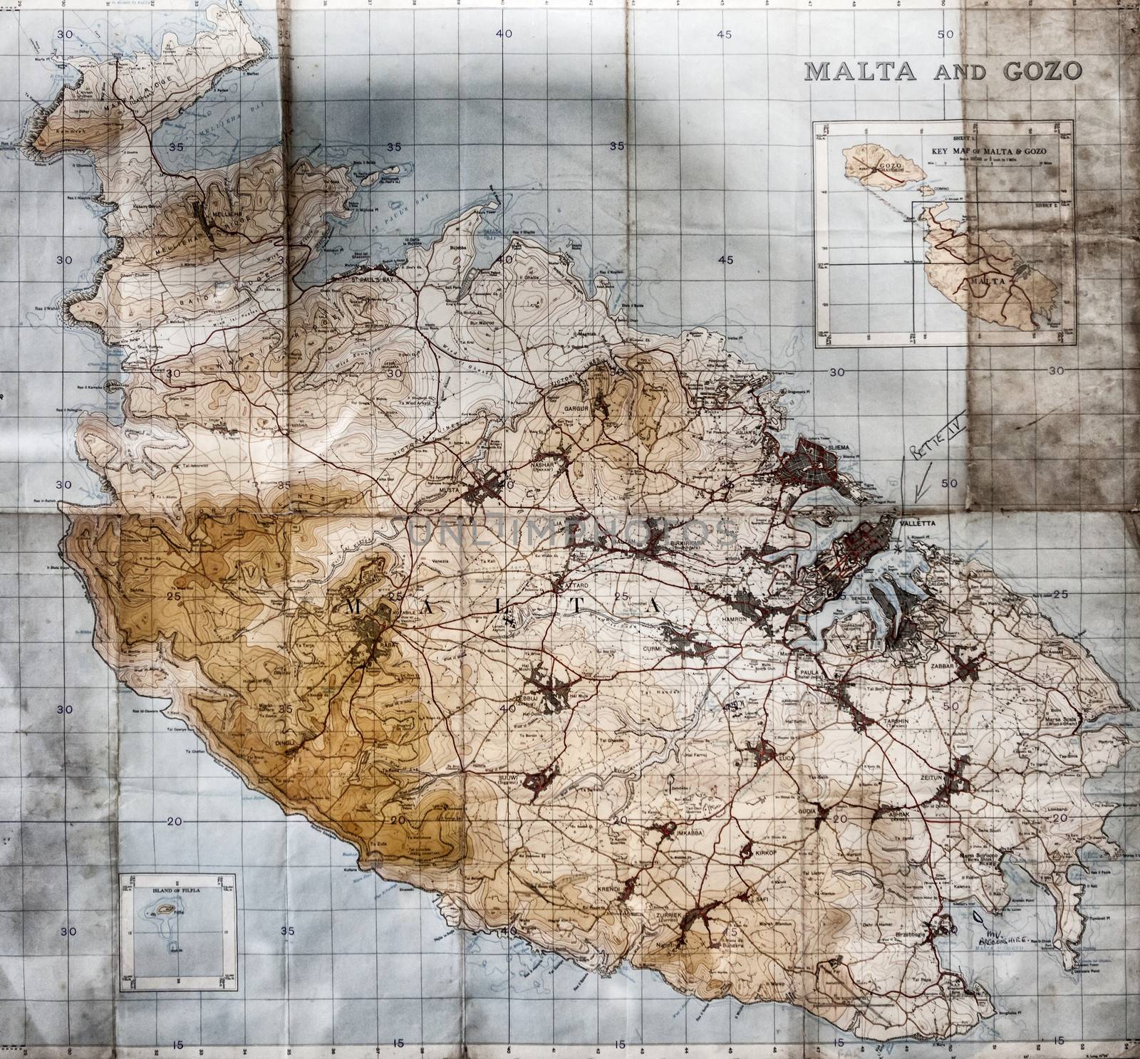 Malta Map 1942 by PhotoWorks
