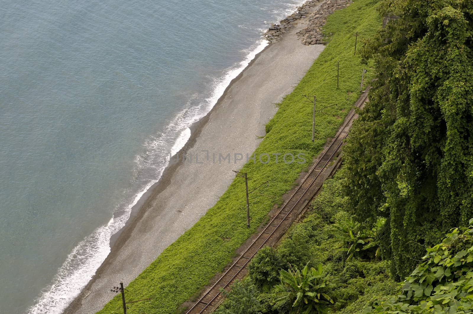 view of the railway on the beach
