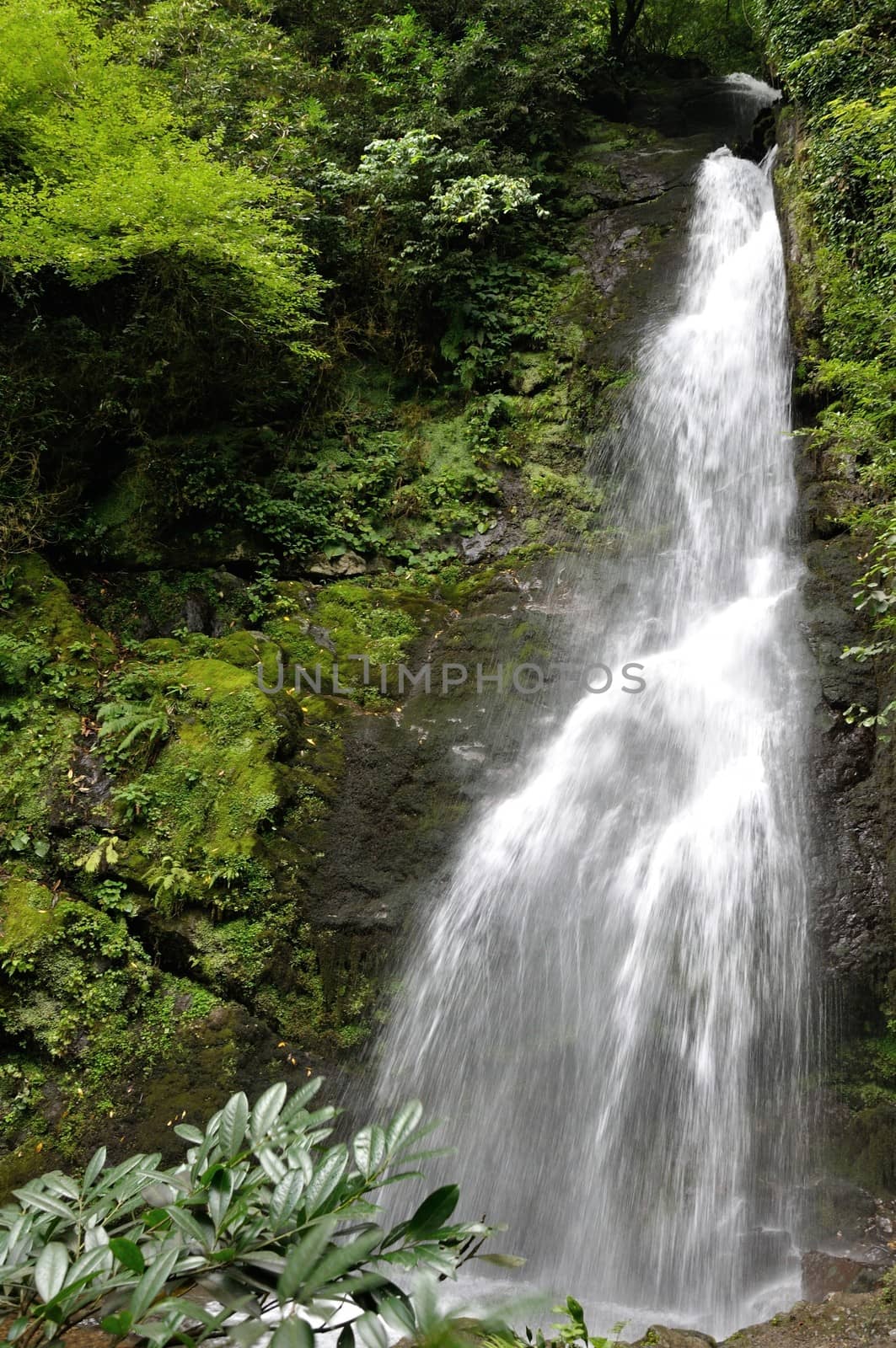 mountain waterfall by rusgri