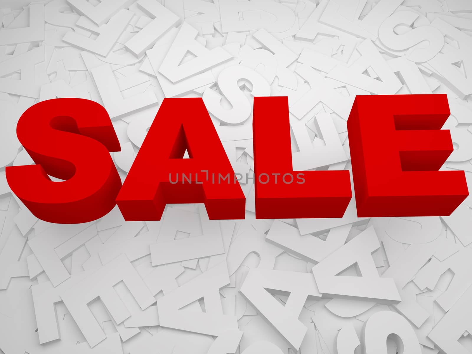 3d sale text over multiple white text by motionkarma