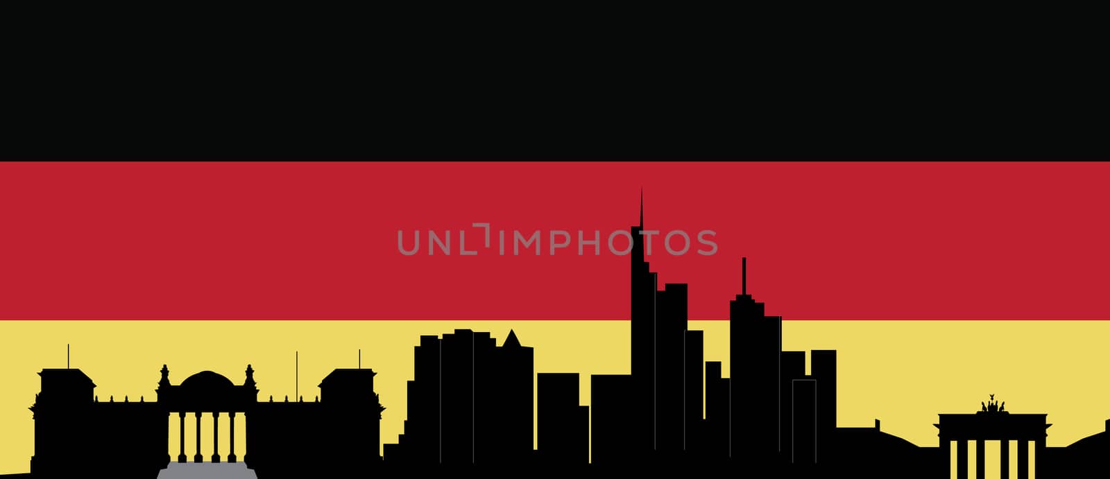 German city Berlin skyline