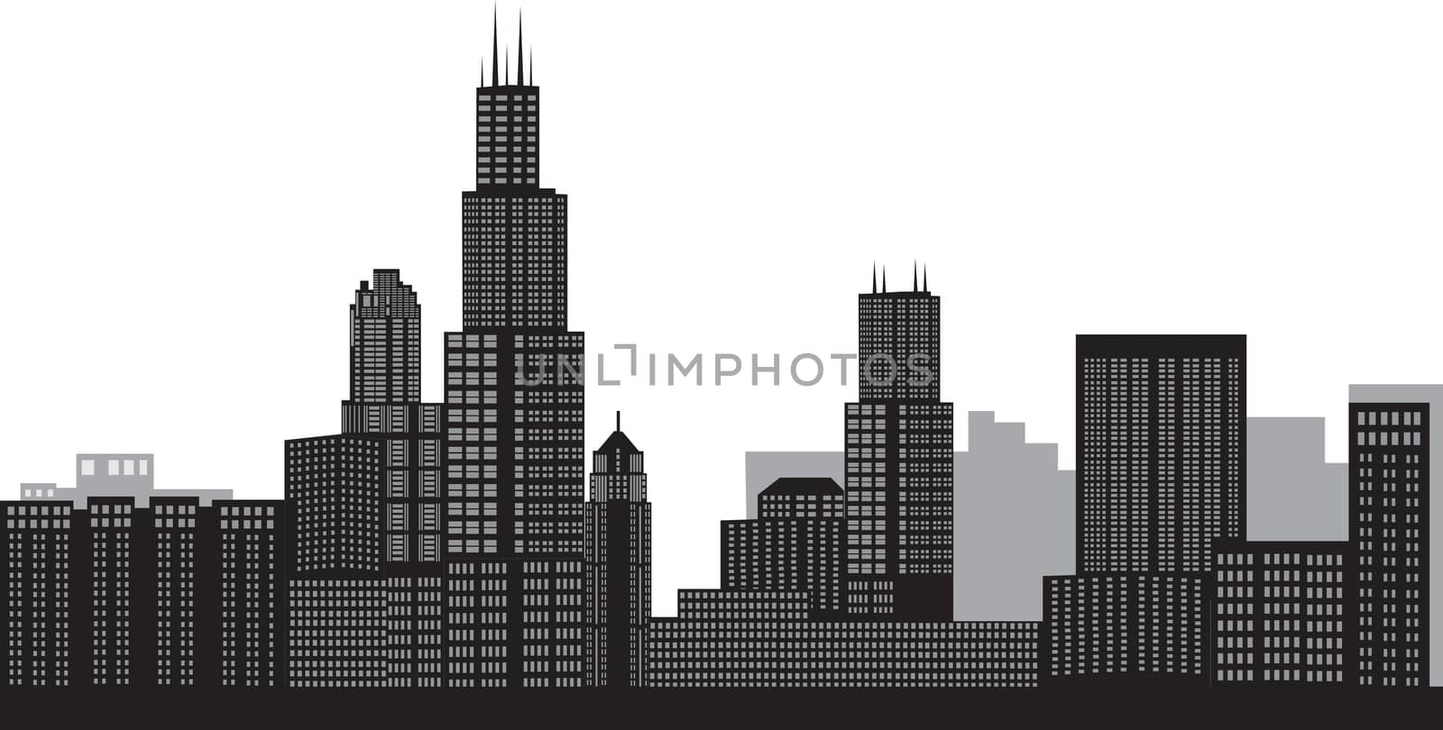 Chicago skyline by compuinfoto