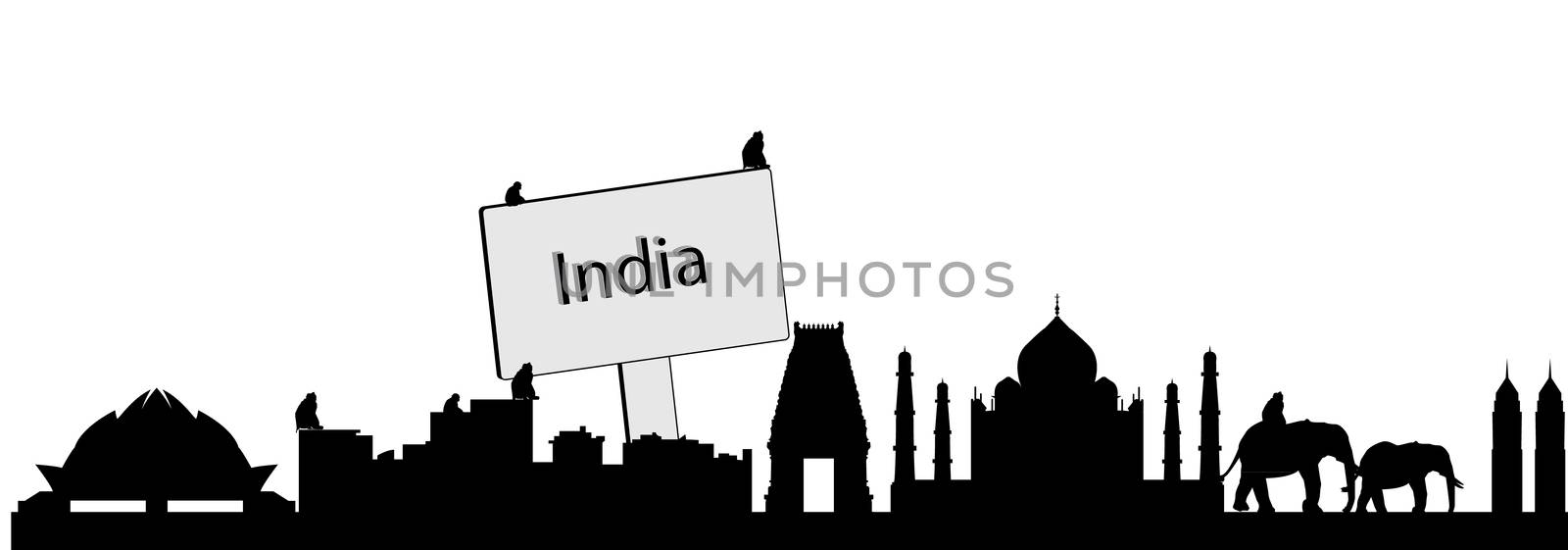 India skyline by compuinfoto