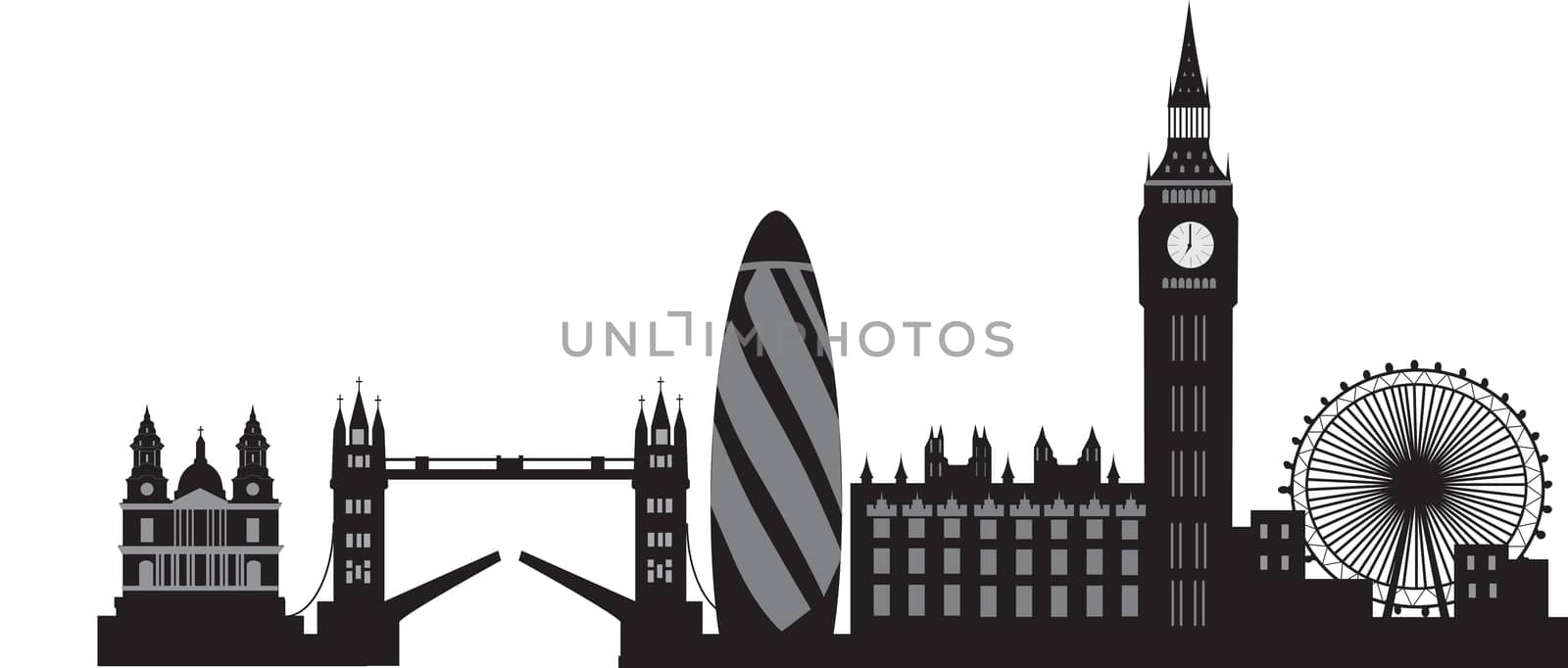 London skyline by compuinfoto