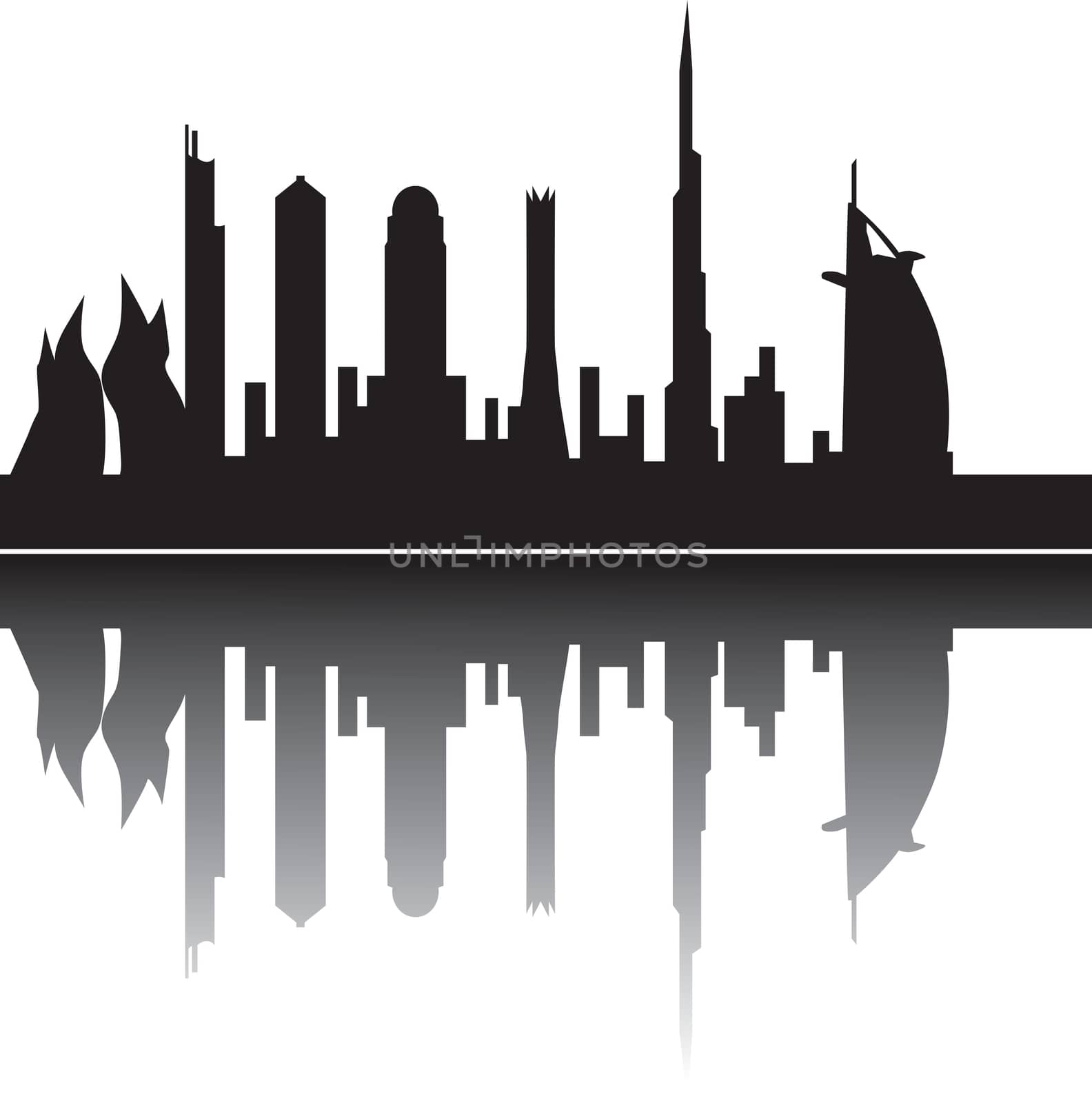 Dubai skyline  by compuinfoto