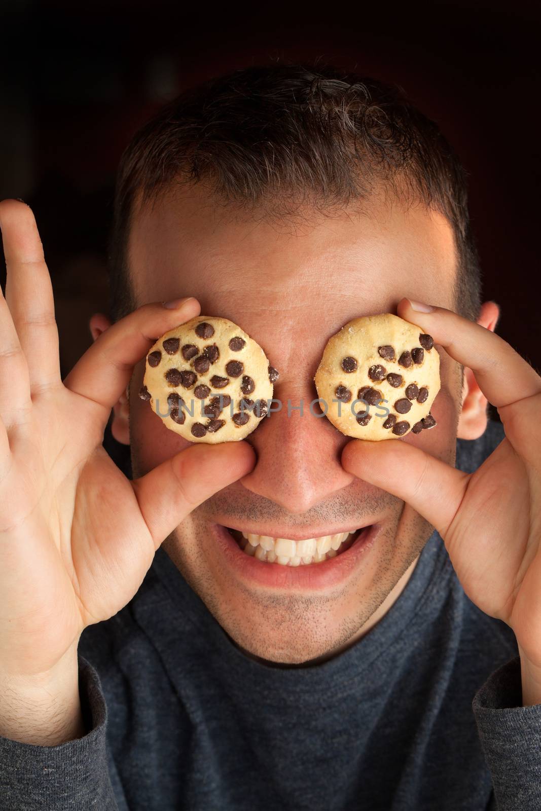Man with Cookie Eyes  by graficallyminded