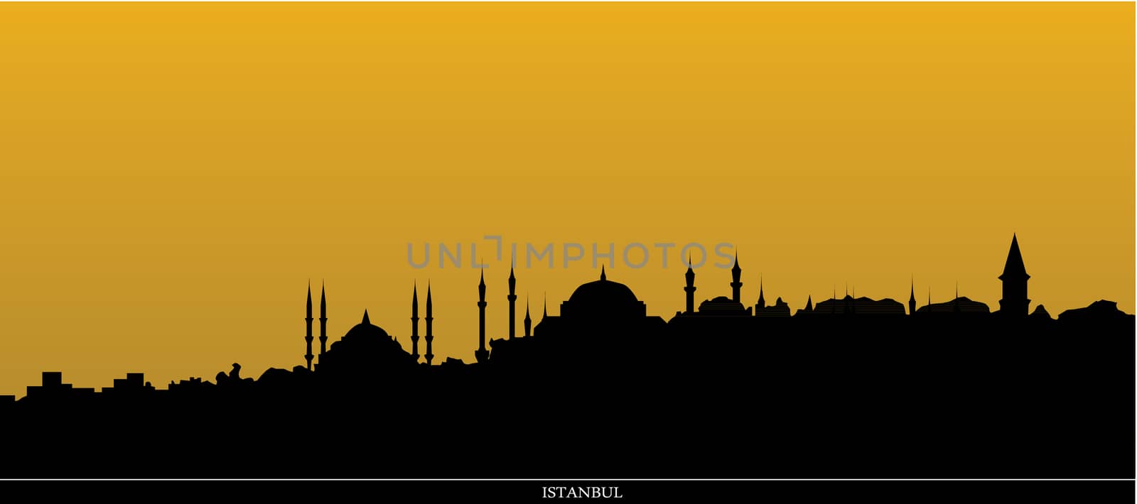Istanbul skyline by compuinfoto
