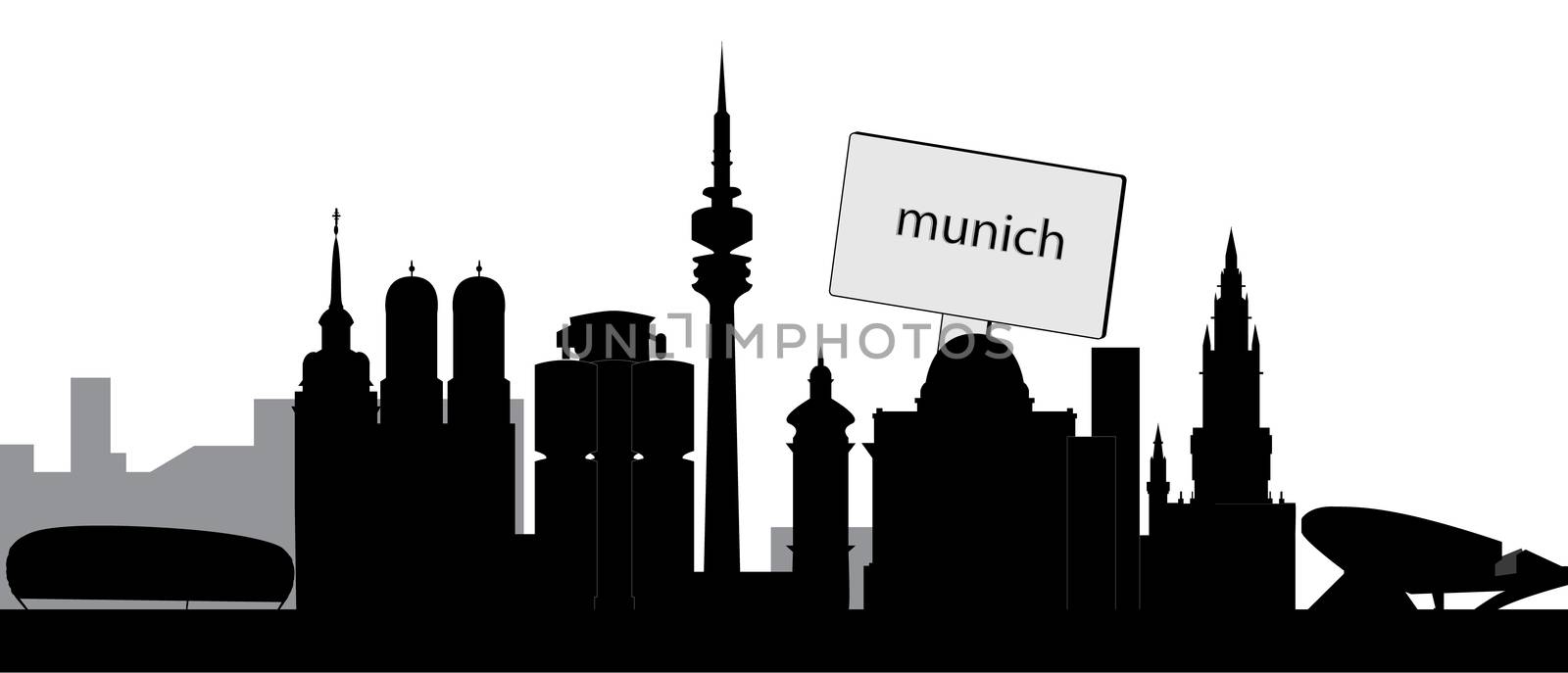 munchen skyline by compuinfoto