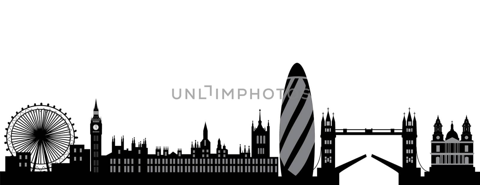 London skyline by compuinfoto
