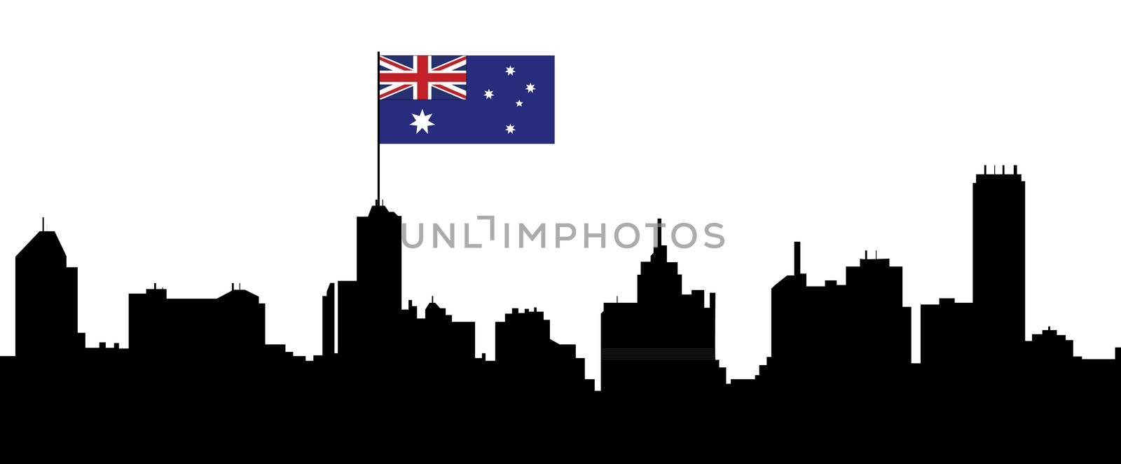 Melbourne skyline by compuinfoto