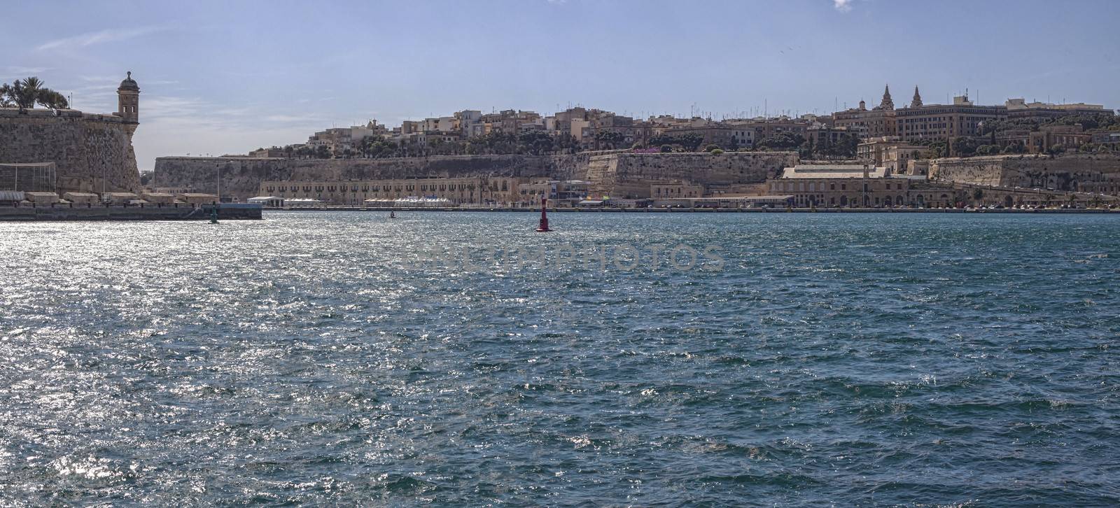 A detail of the Grand Harbour as seen from Vittoriosa.