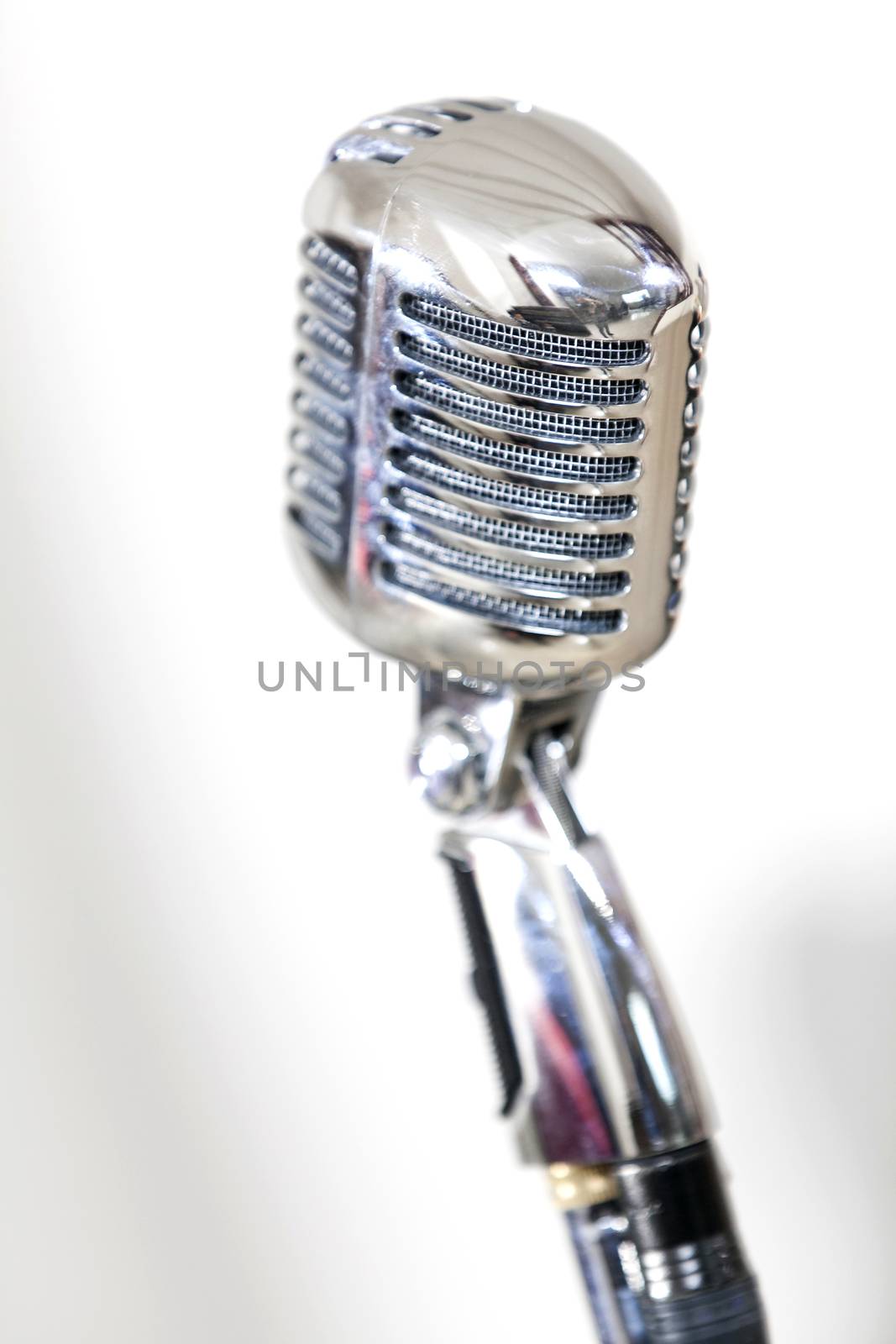 Detail shot of a classic style microphone