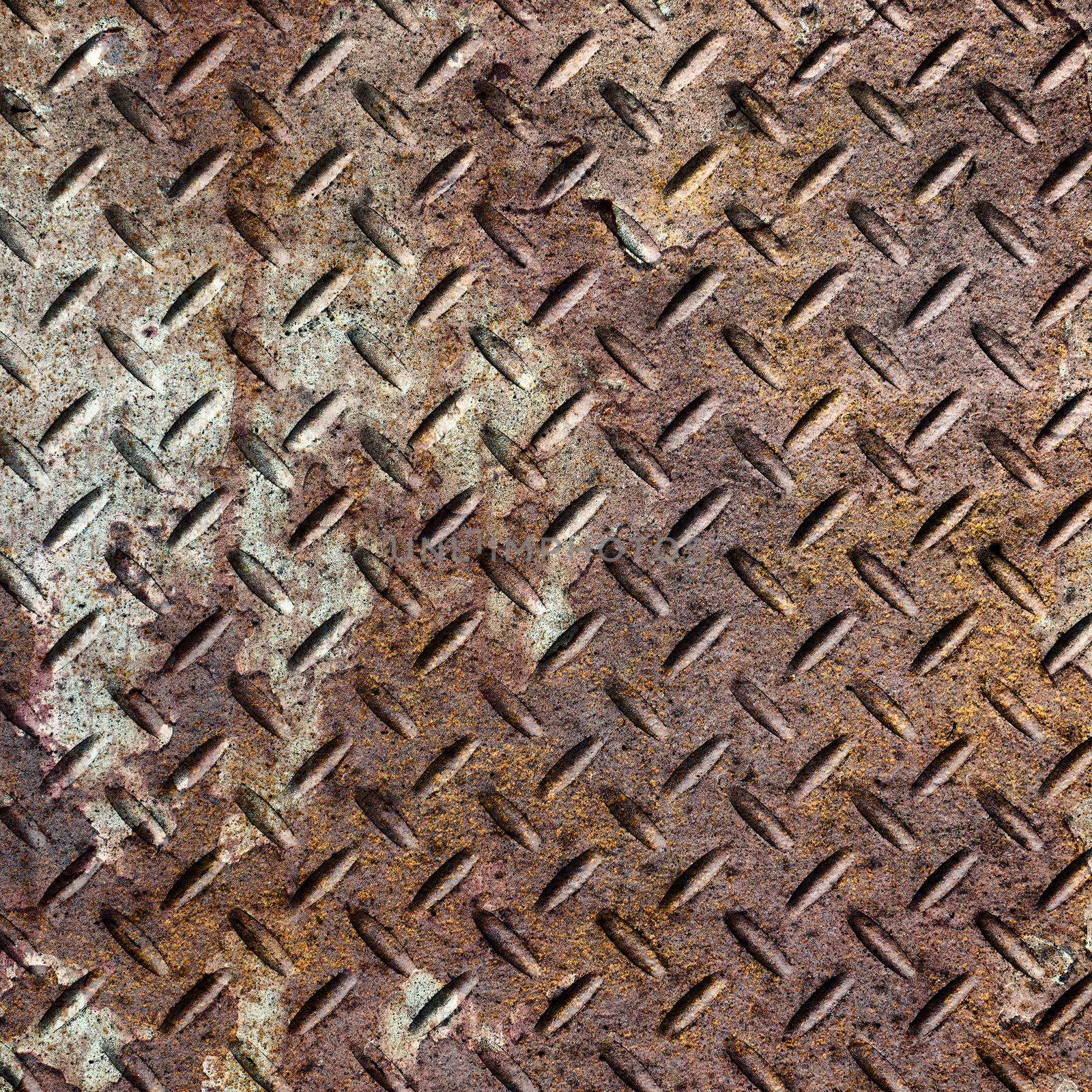 old metal diamond plate in brown color by elwynn