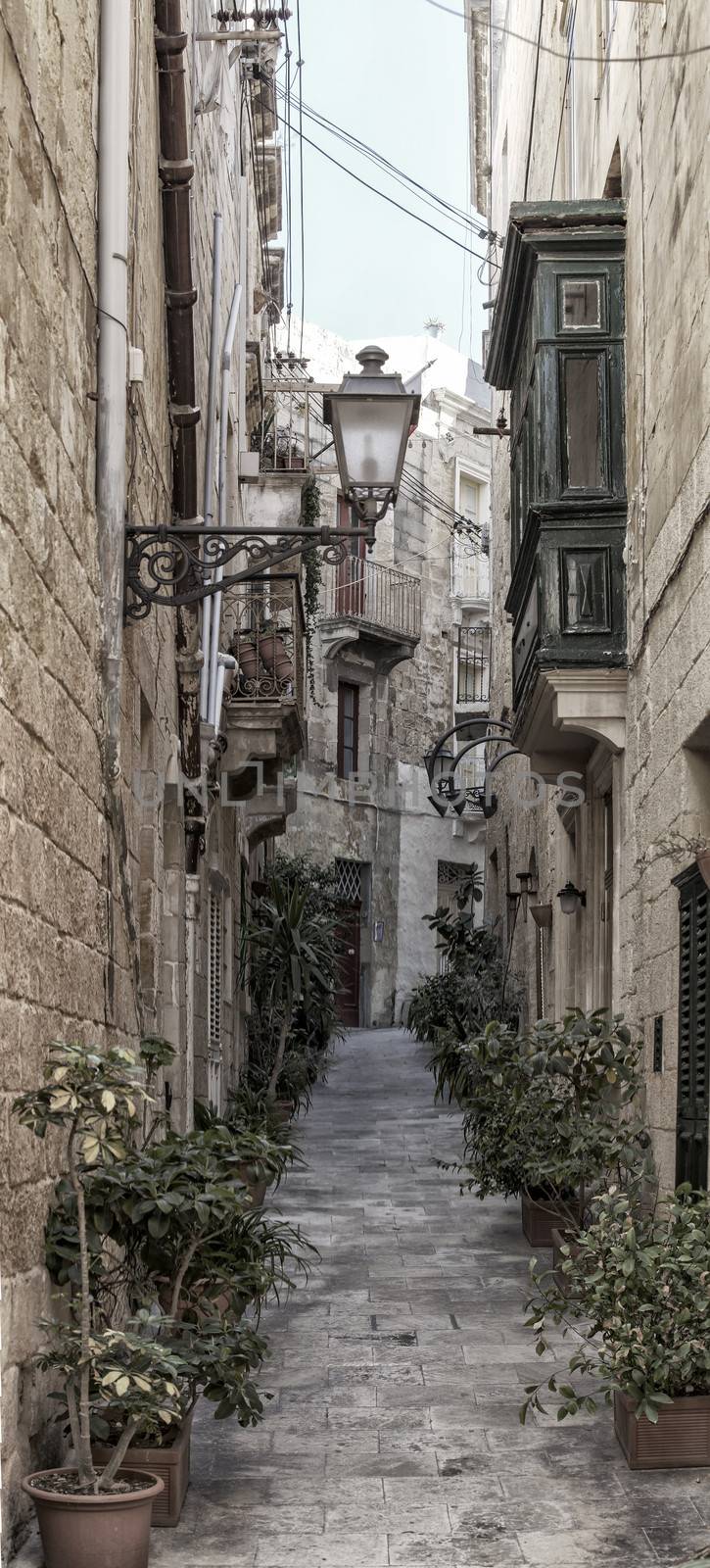 A beautiful street in the heart of Vittoriosa in Malta