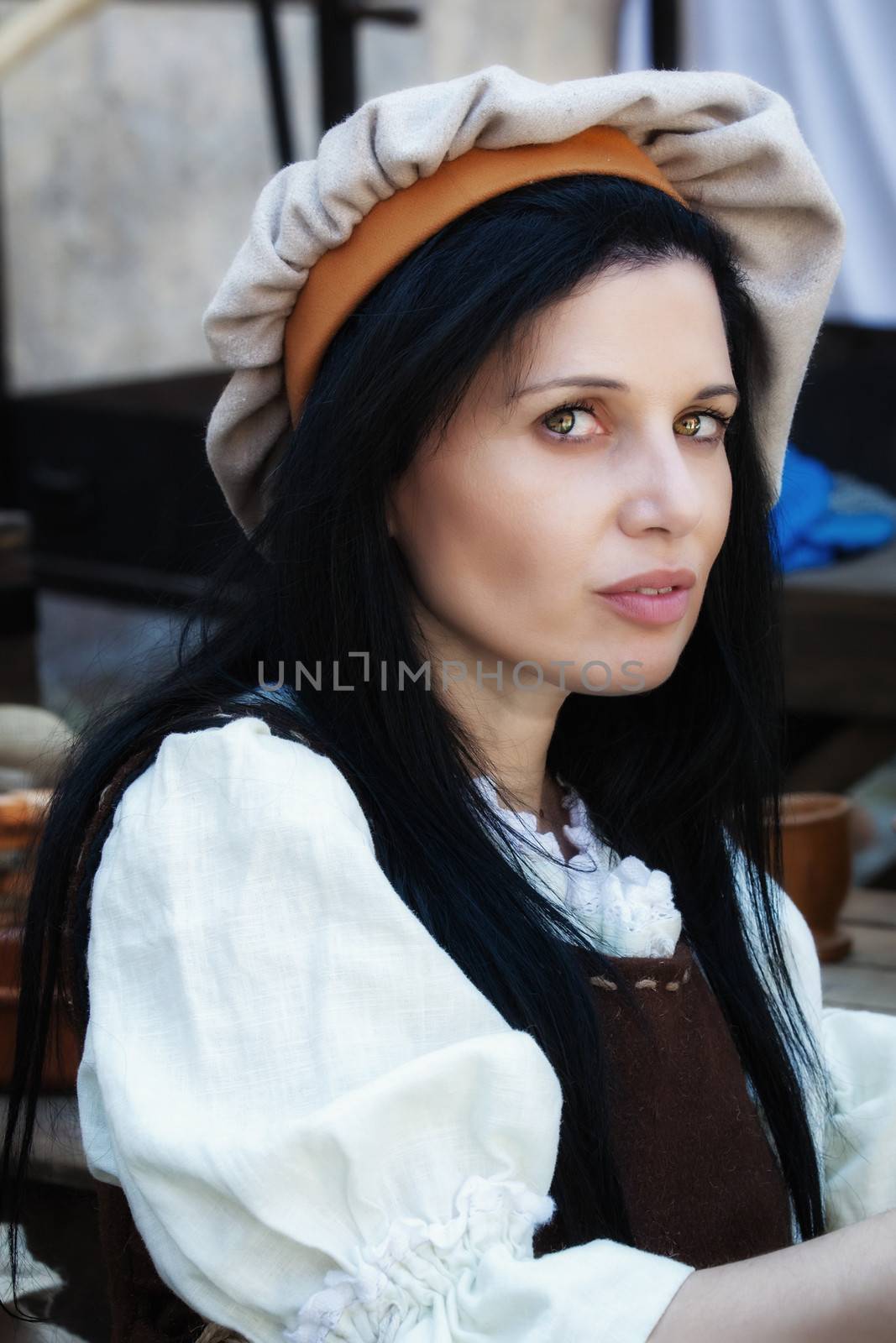 MDINA, MALTA - APR 13 - People in medieval costume taking part in the Medieval Mdina festival in Mdina on 13 April 2013