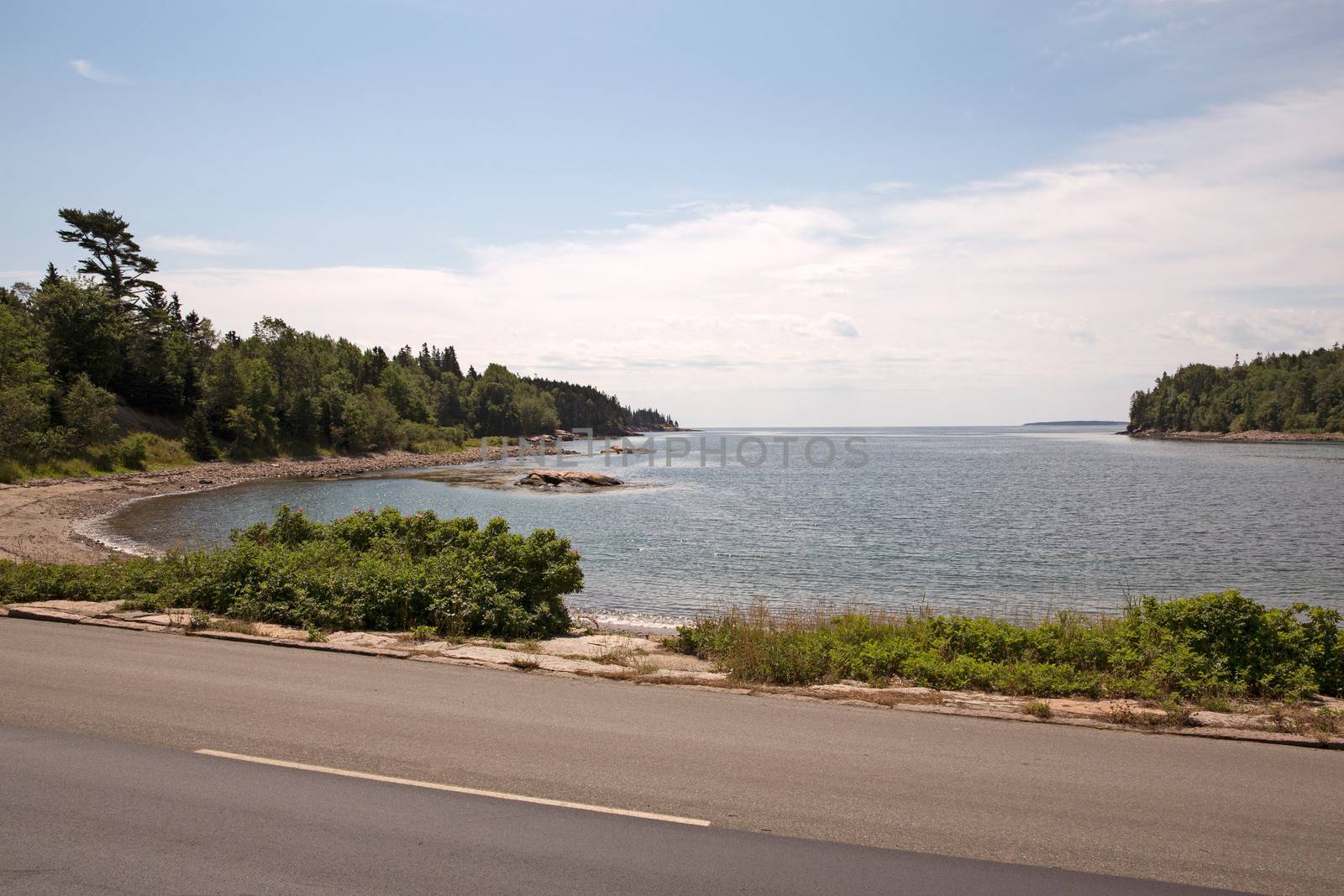 This is a small cove near Otter Rocks at Acadia National Park.