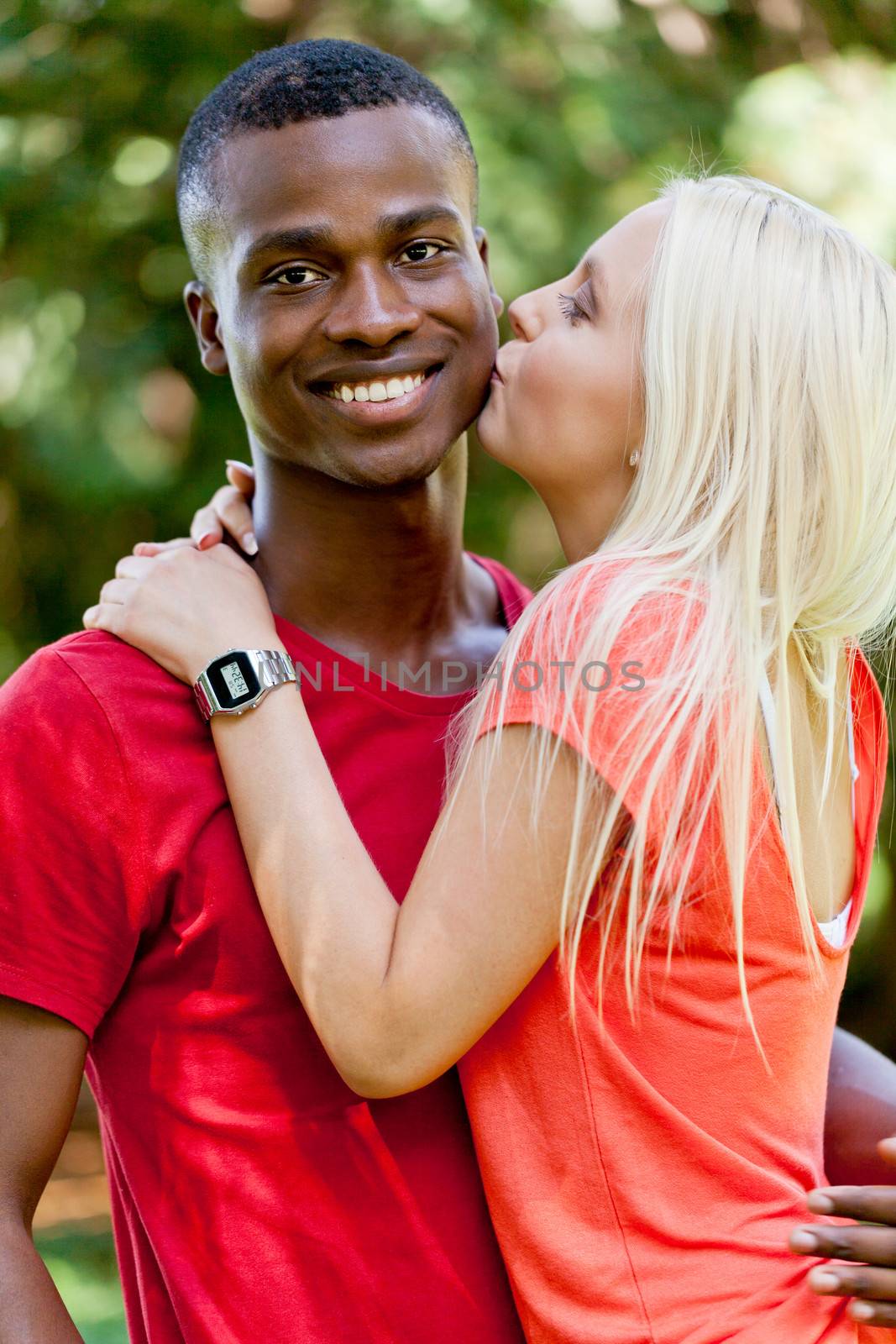 young couple in love summertime fun happiness romance outdoor colorful