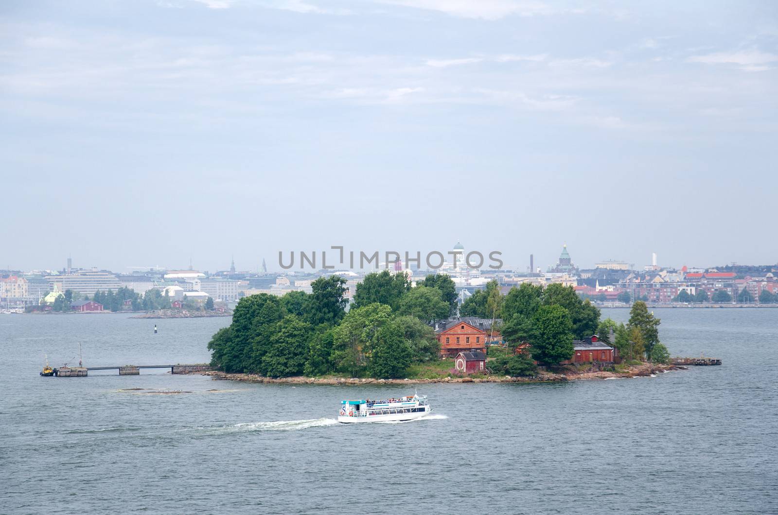 Islands in the Baltic Sea near Helsinki in Finland