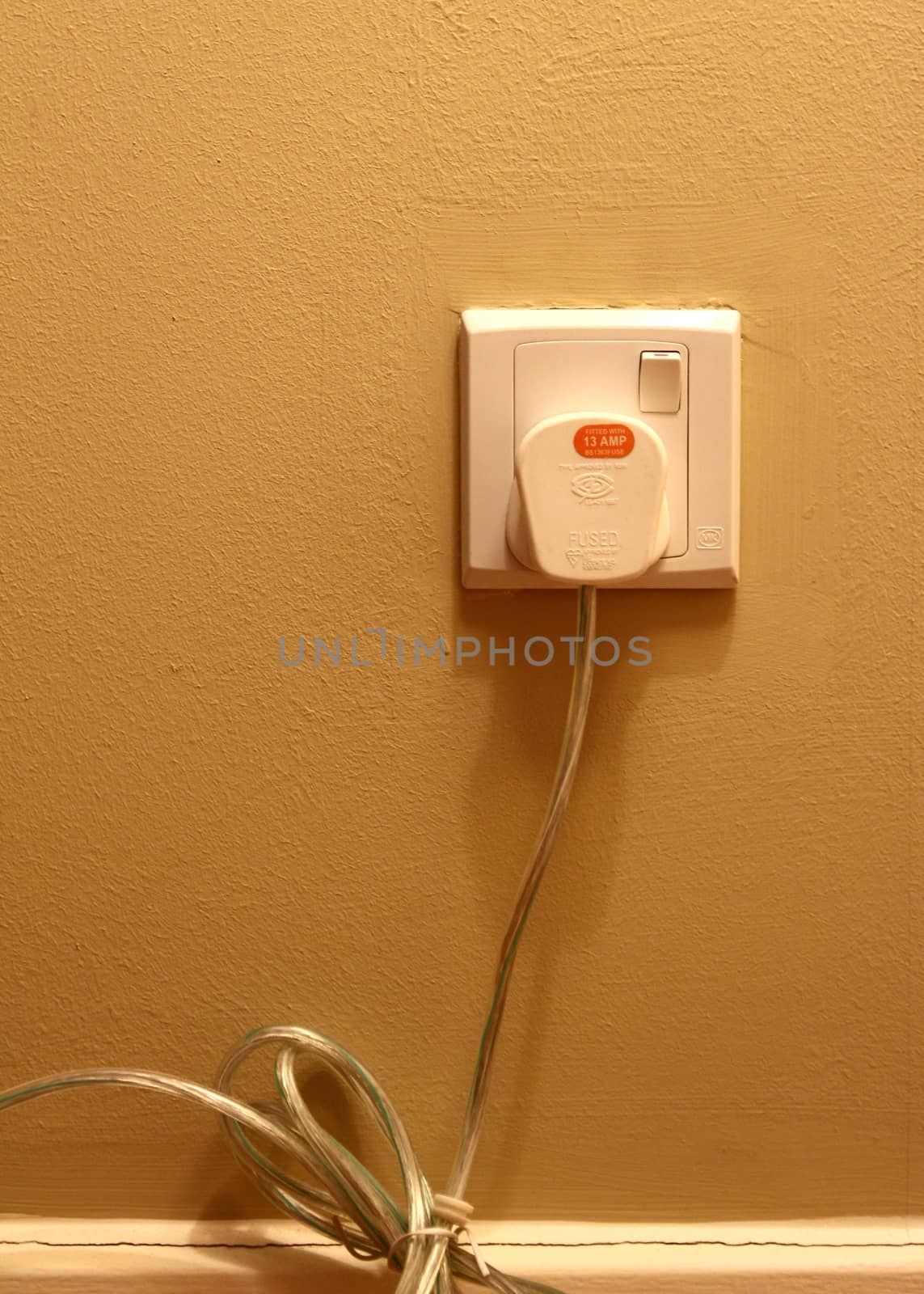 A close up shot of an electric socket