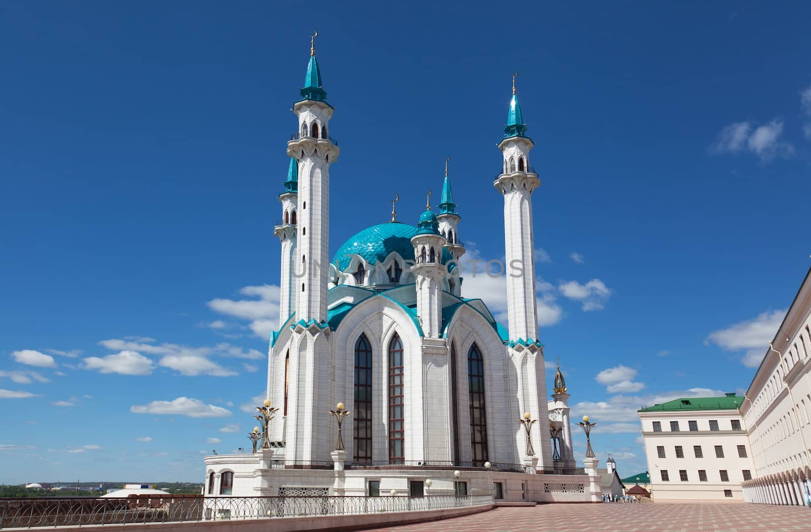 Qol Sharif mosque in Kazan, Russia against the beautiful sky