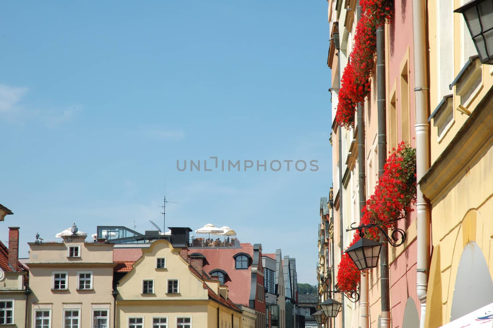 Buildings on marketplace in Jelenia Gora city by janhetman