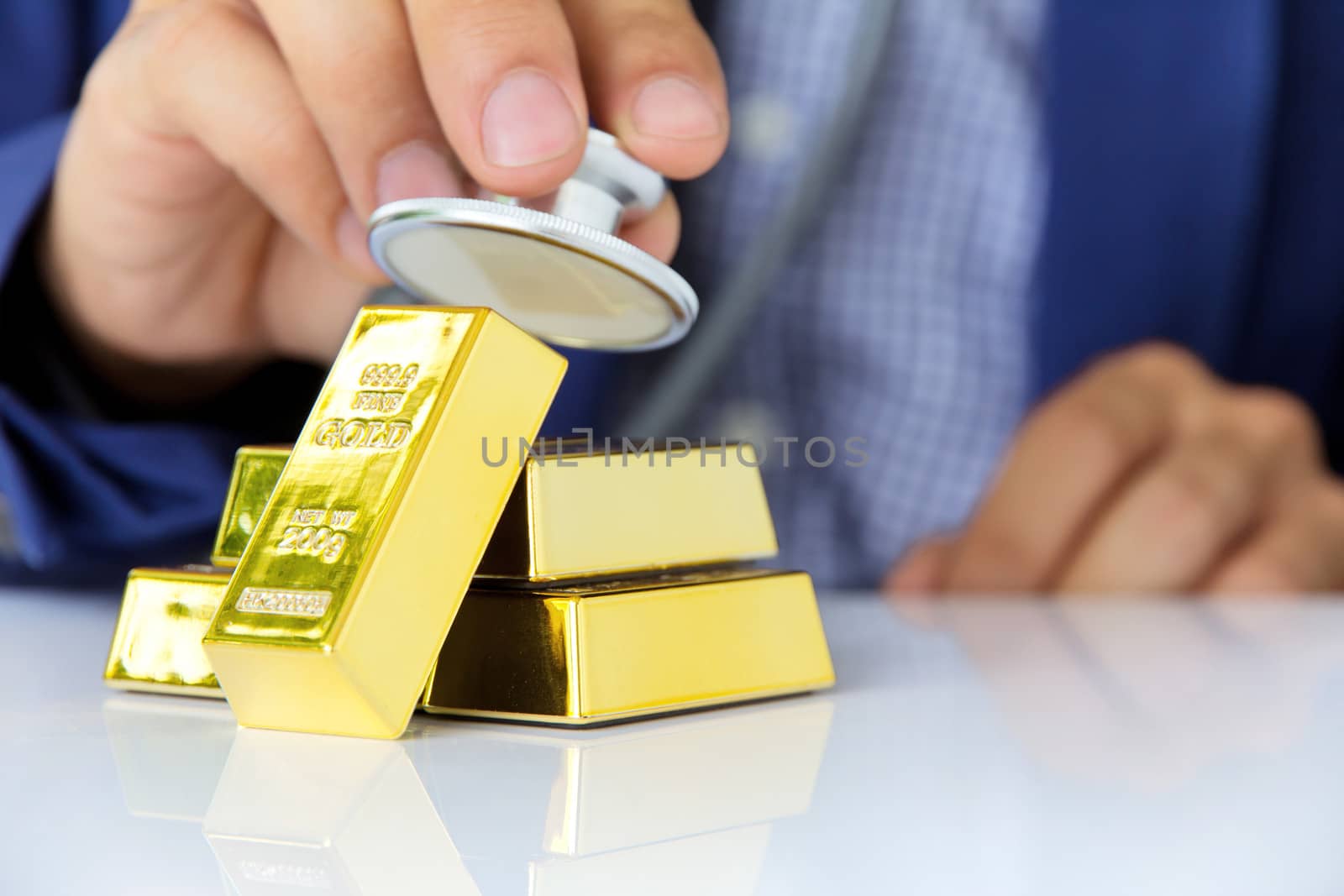 concept image of gold bars