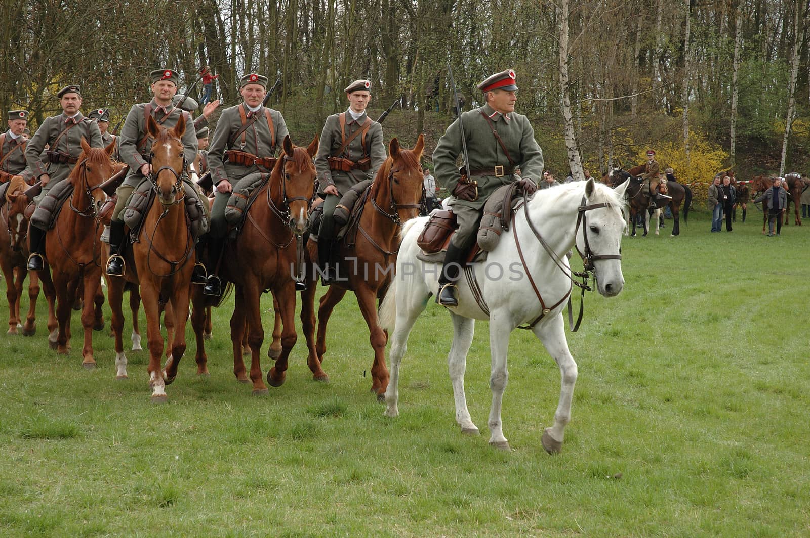 Polish lancers during lancer's days on 20.04.2008 in Citadel in Poznan city Poland