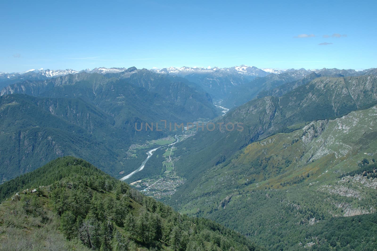 Valley in Alps in Italy