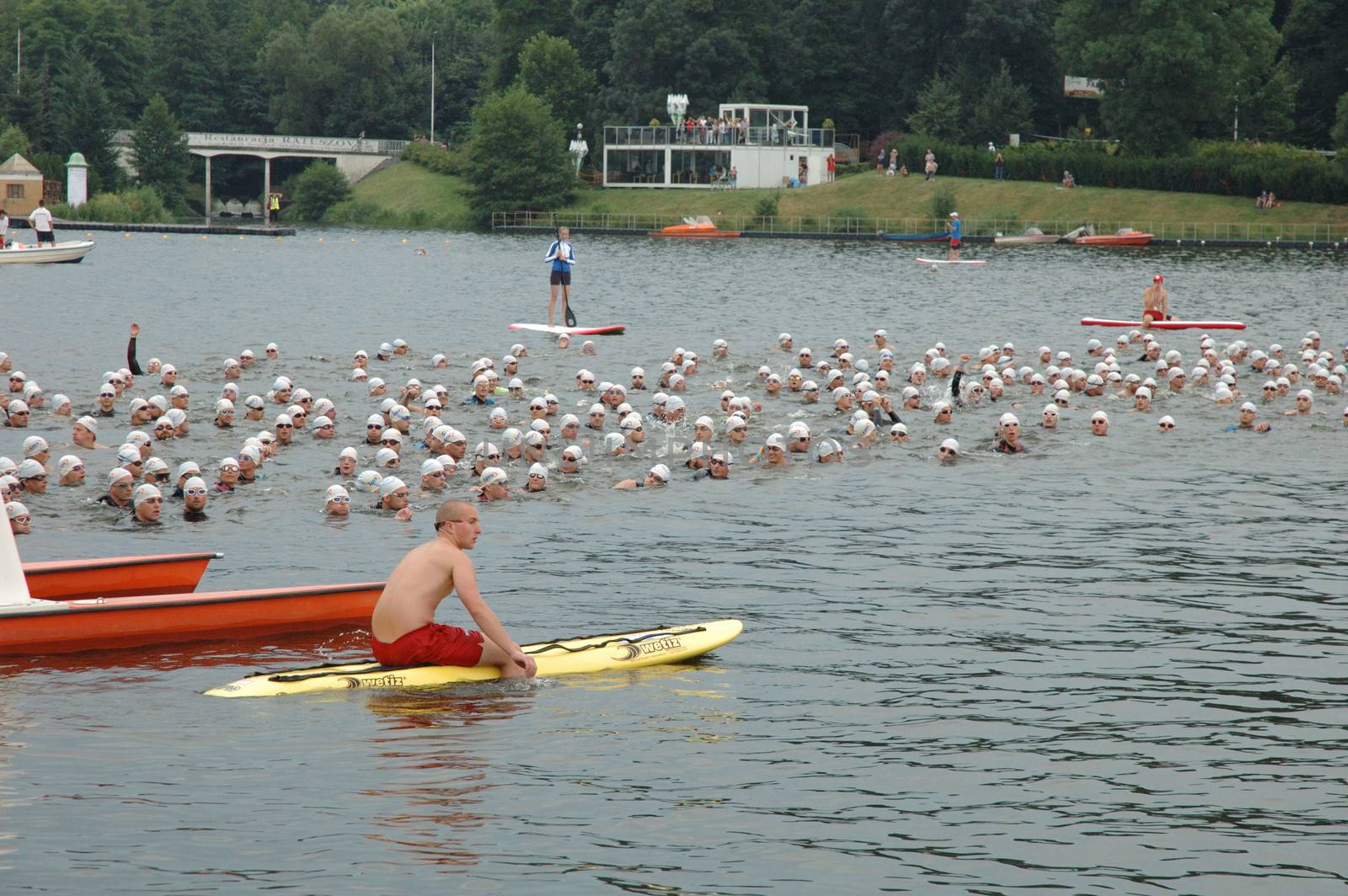 Triathlon swimming on Malta in Poznan Poland (04.08.2013)