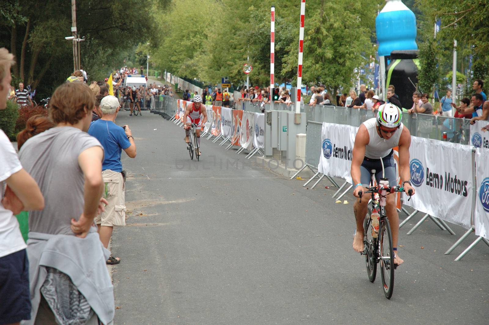 Cycling at Triathlon on Malta in Poznan Poland (04.08.2013)