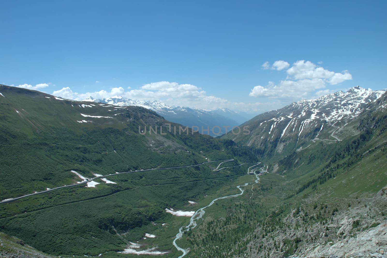 Valley in Alps in Switzerland by janhetman