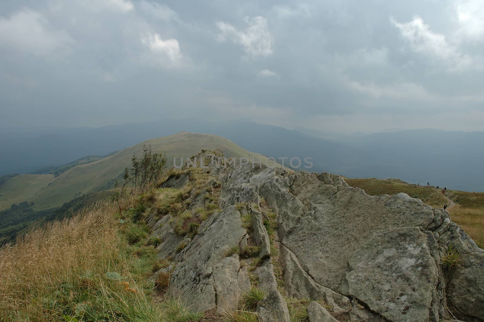 Rock on trail in Bieszczady mountains by janhetman