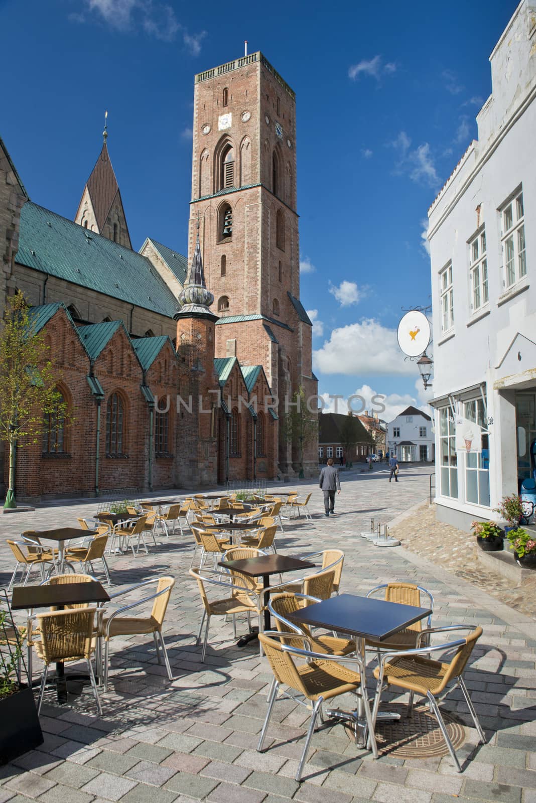 Square of Ribe, medieval town, ancient capital of Denmark