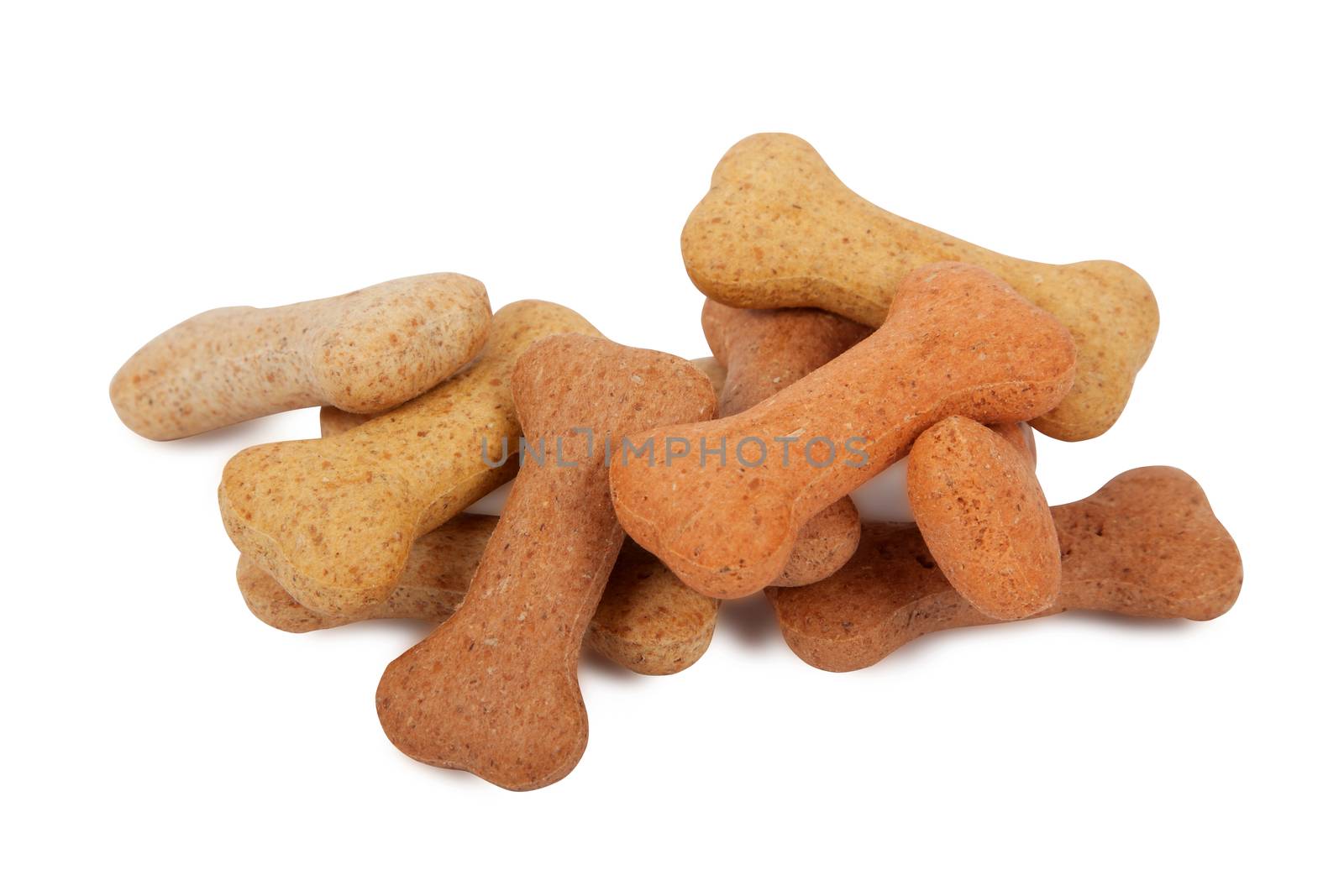 dog biccuits isolated on white background