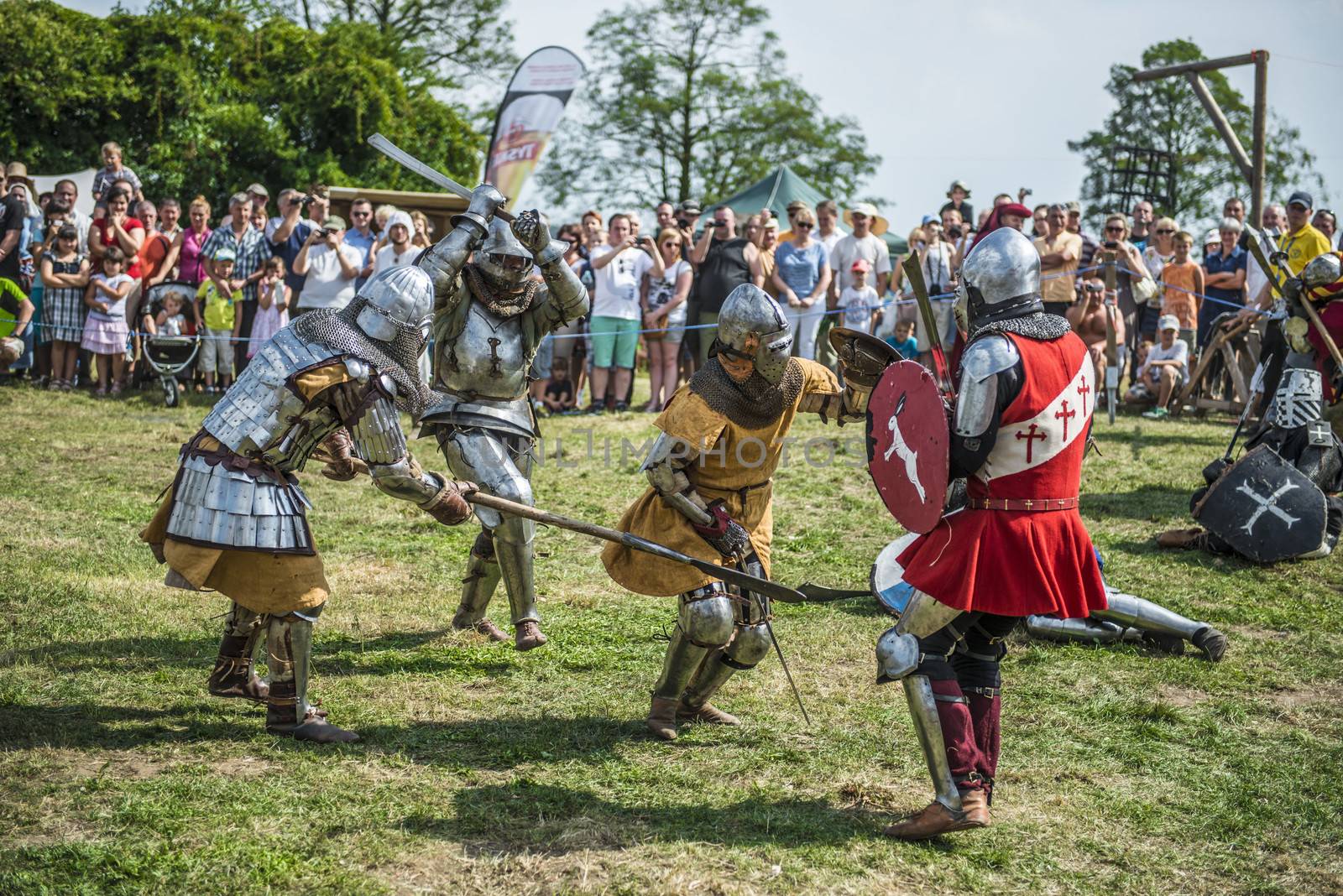 Medieval knights fighting by jarek78