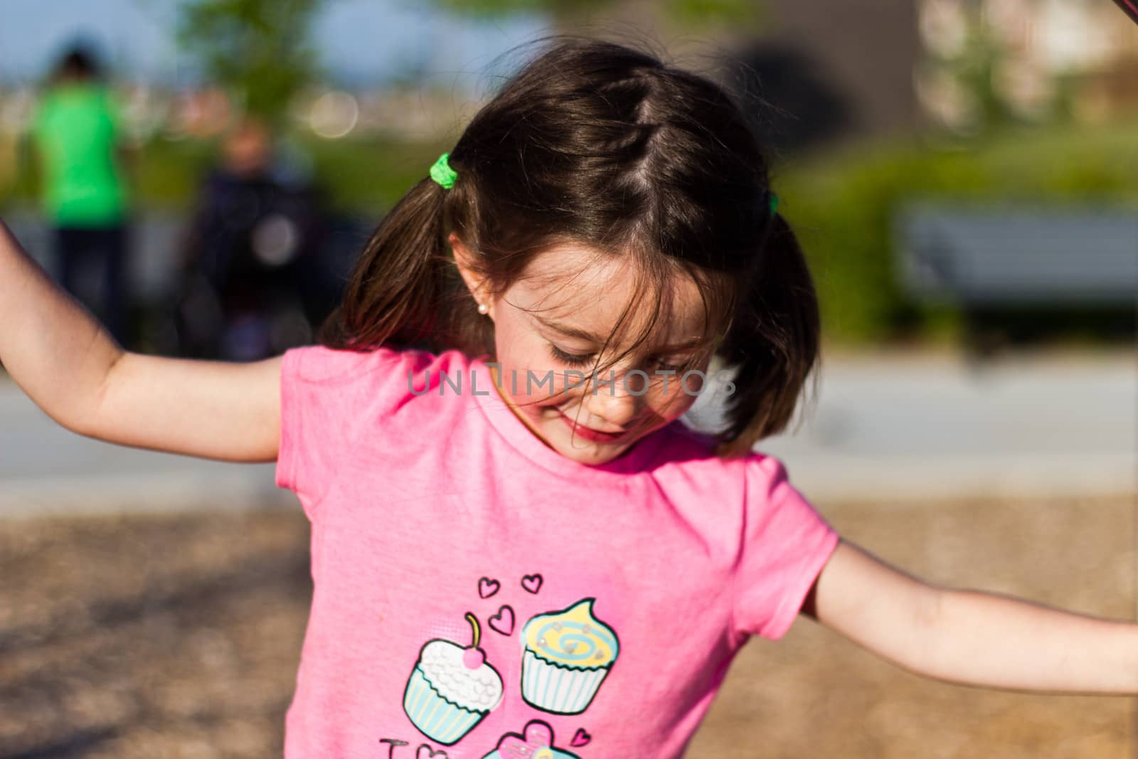 Child playing in the park