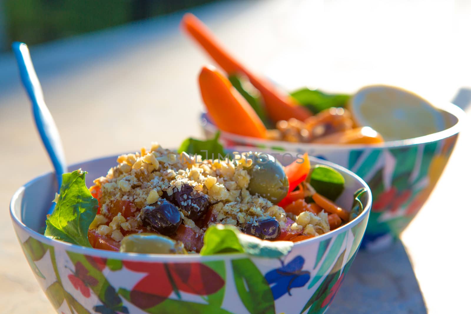 Spinach Salad under the Morning Sunlight by coskun