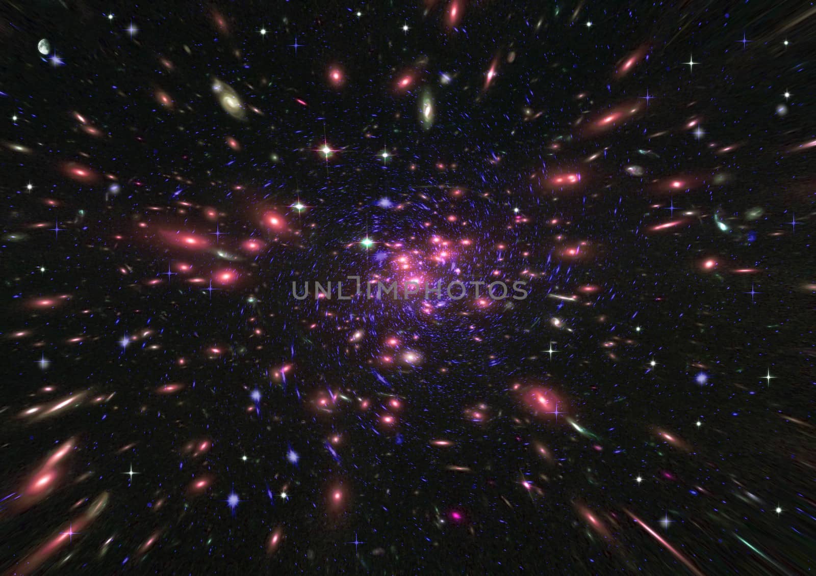 Stars of a planet and galaxy in a free space