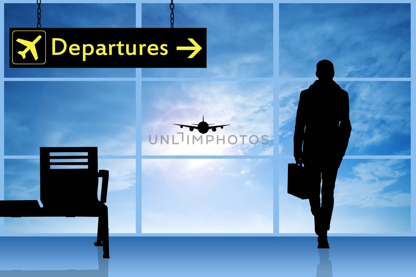 Departures in airport