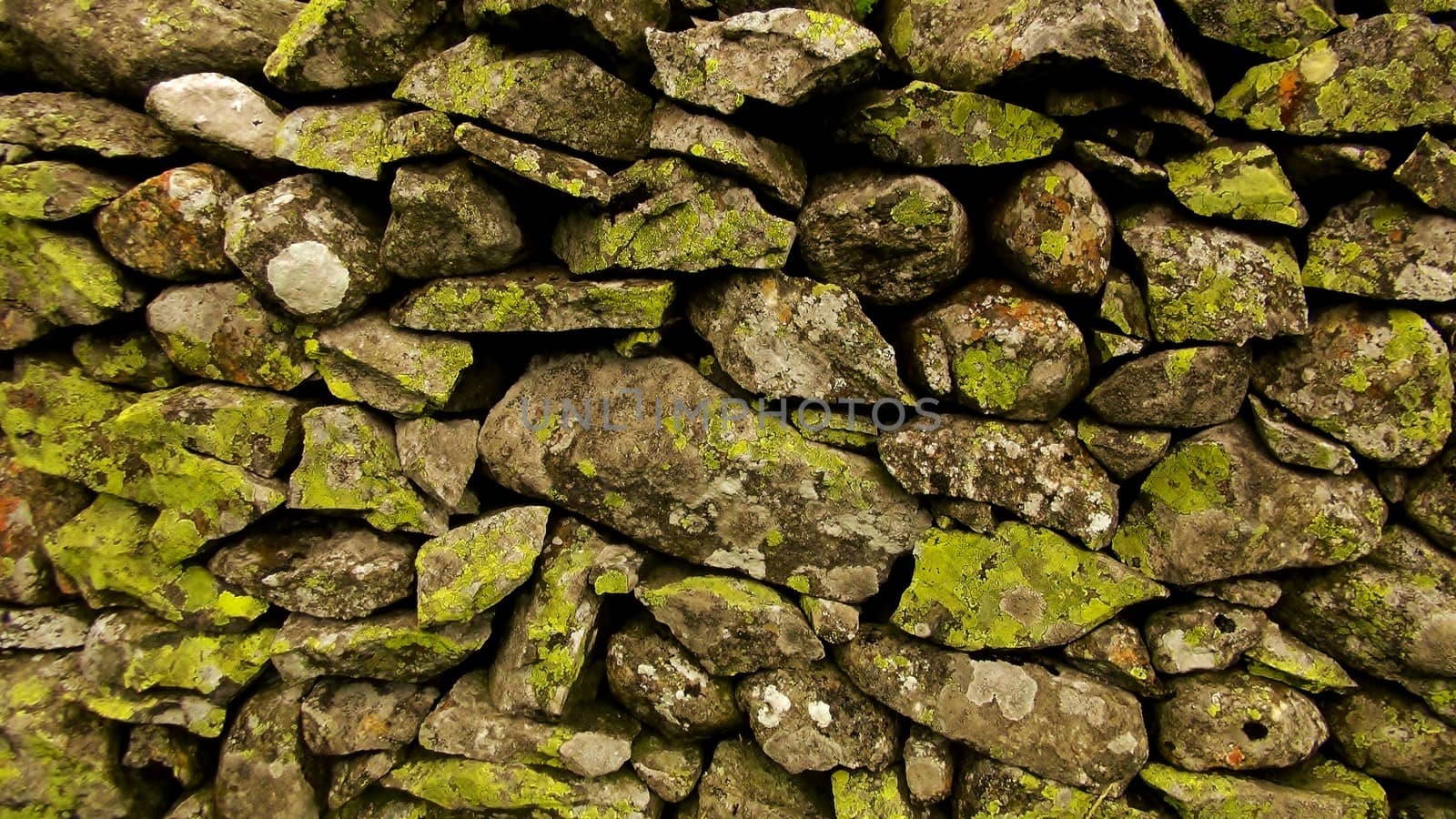 Closeup of old stones in an ancient wall