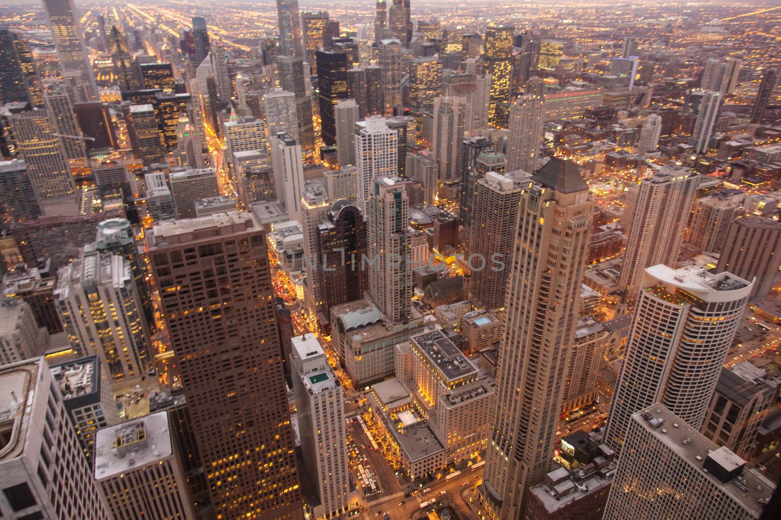 Chicago skyline from the hancock tower by melastmohican