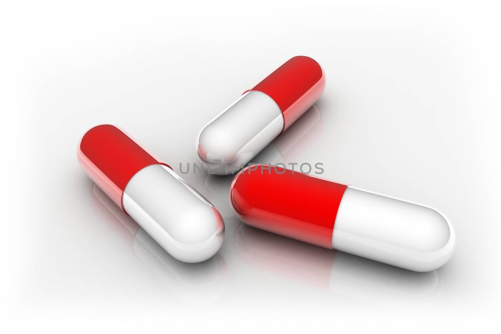 digital illustration of capsule in digital background