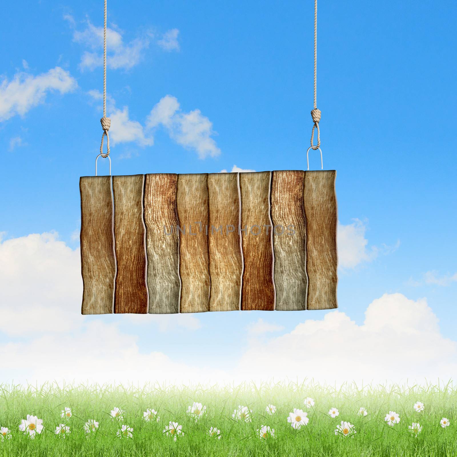 Wooden blank banner by sergey_nivens