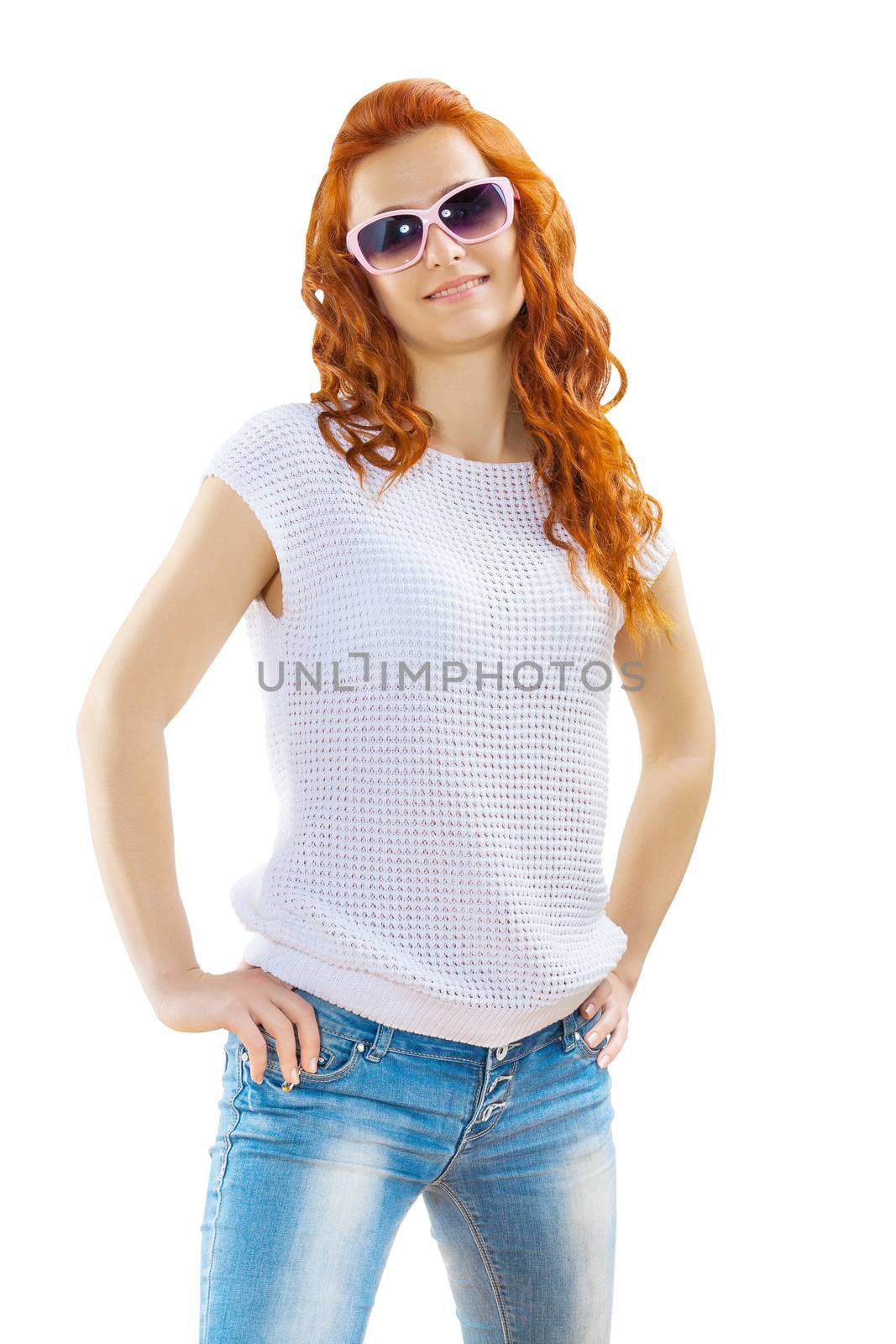 a beautyful girl in sunglasses