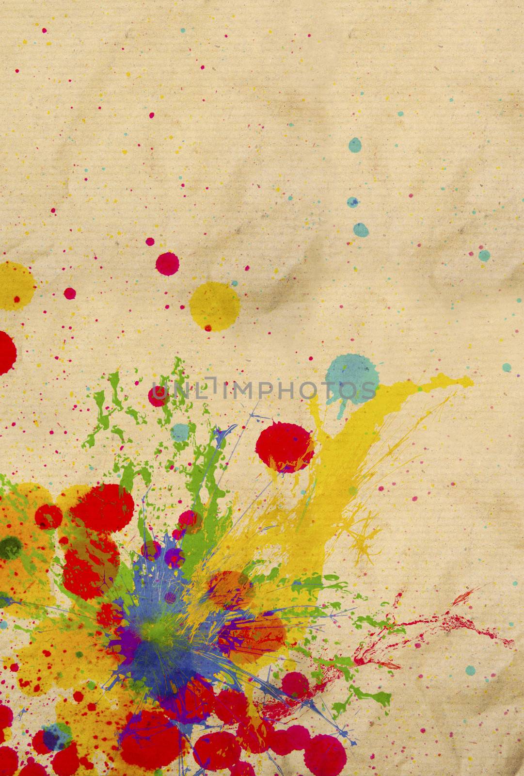 splashing of ink color drop use for colorful background by khunaspix