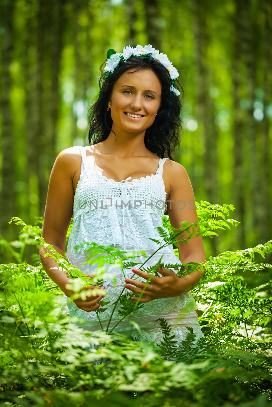 beautiful female in forest