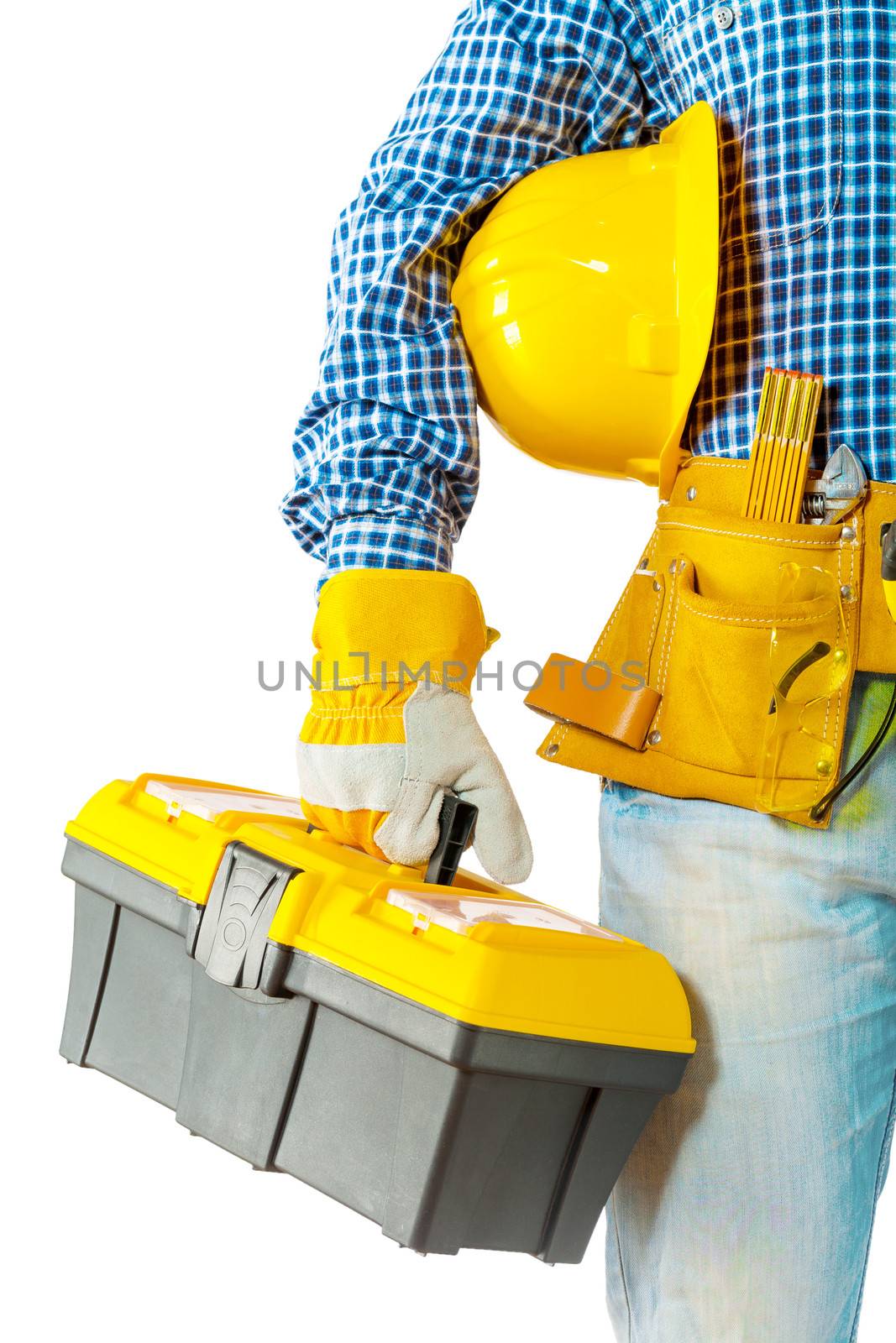 contractor holding toolbox by mihalec